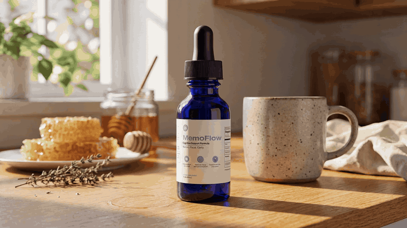 O frasco de MemoFlow em gotas